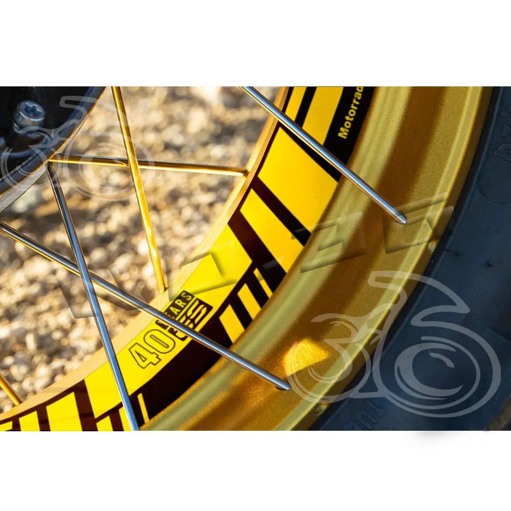 Vinilos para llantas R1200GS/R1250GS Adventure, triple raya negra - imagen 3