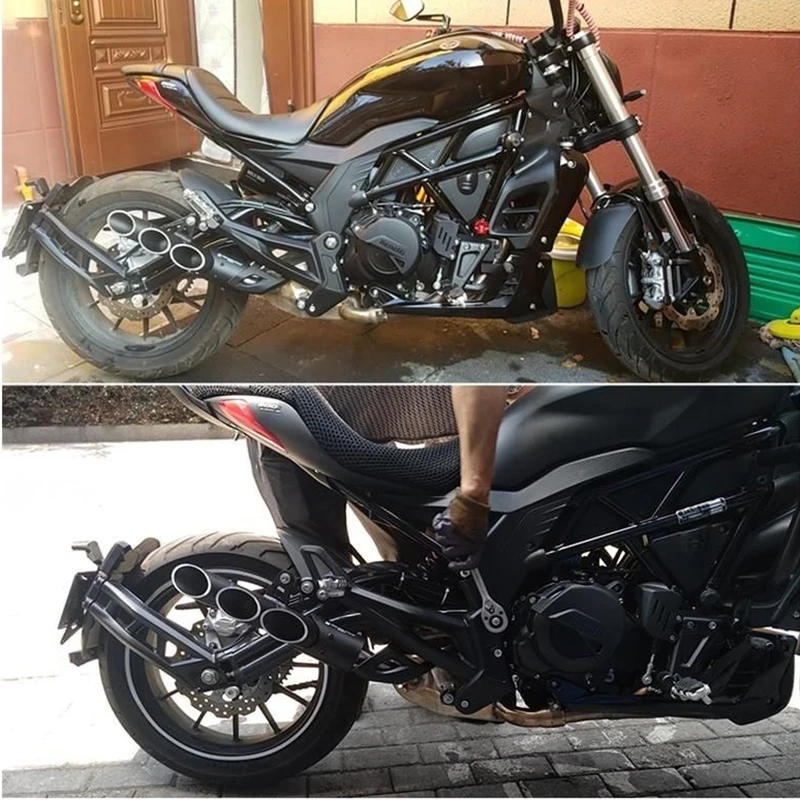 Silenciador de escape inox con tubo intermedio para Benelli 502C - imagen 5