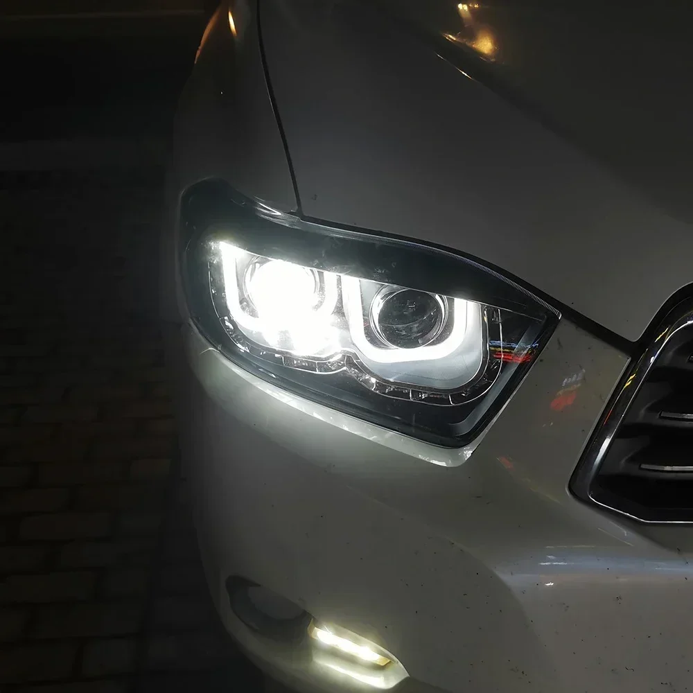 Faros delanteros LED Toyota Highlander Kluger 2009-2011 lente proyector - imagen 2