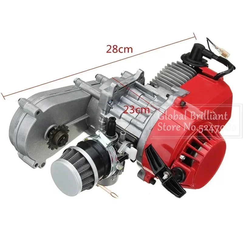 Motor 2T 49 cc con caja de transferencia para Mini Dirt Bike - imagen 4