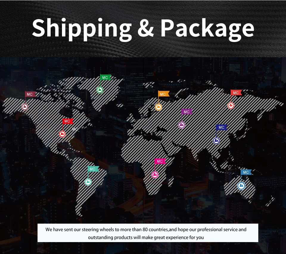 Volante con diferentes efectos LED