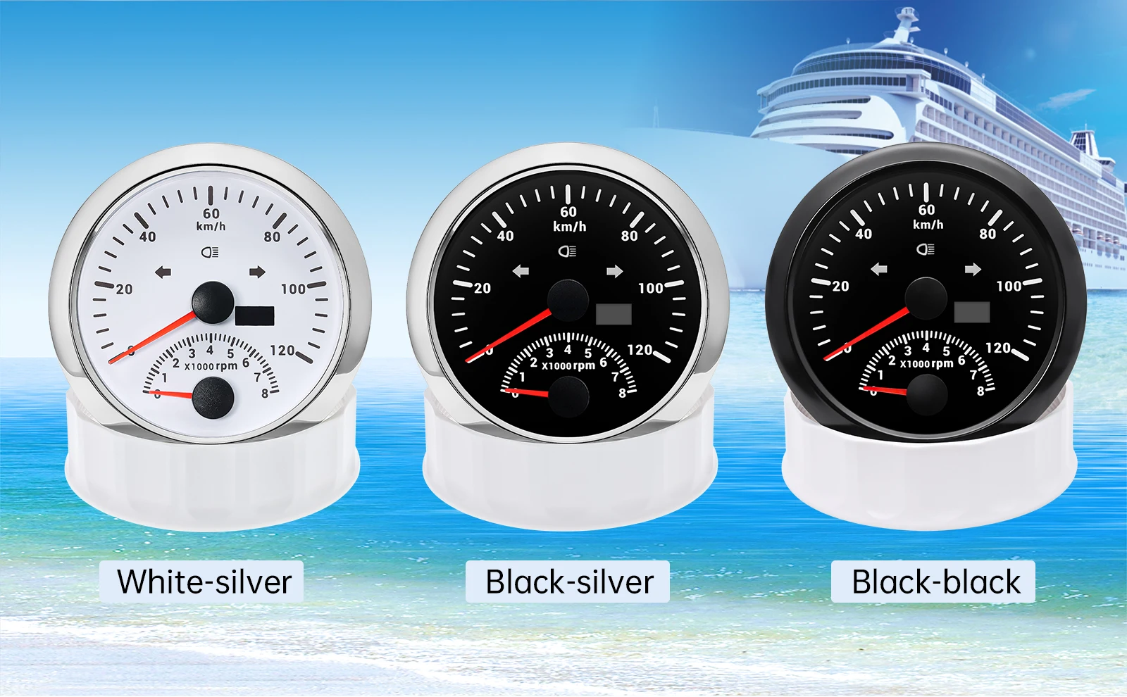 Velocímetro GPS de 85 mm para coche, barco y vehículo todoterreno