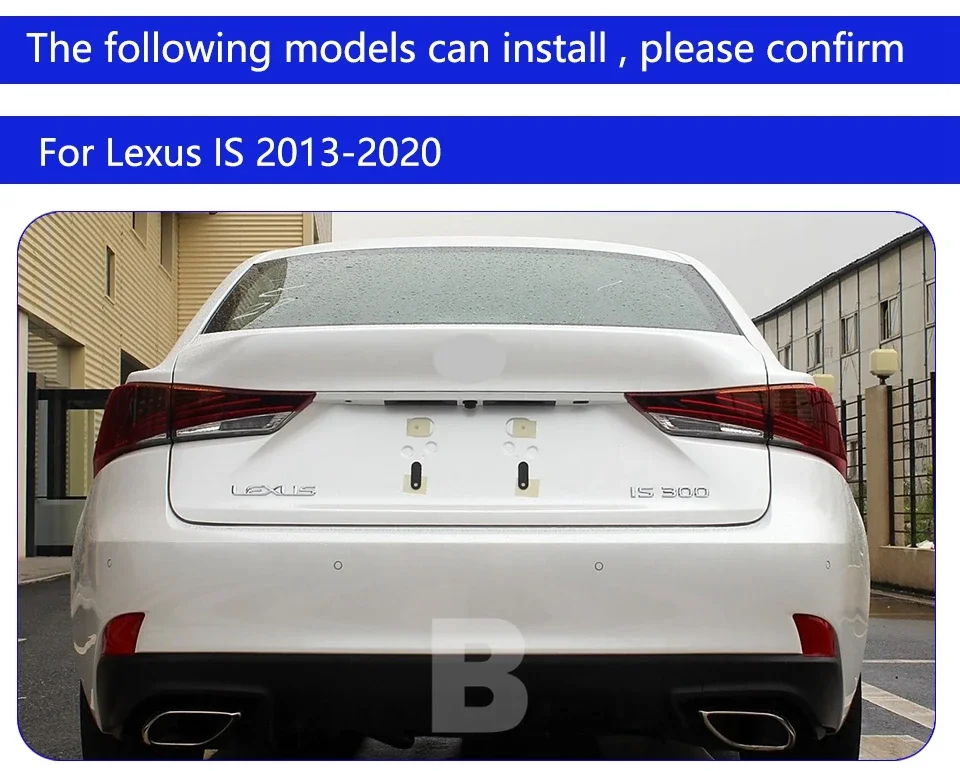 Vista lateral de lámpara trasera Lexus IS