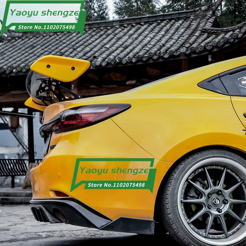 Alerón trasero GT fibra de carbono ABS universal sedán racing - imagen 4