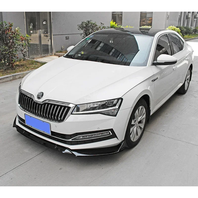 Alerón de parachoques delantero para SKODA SUPERB, faldones delanteros divisores de 2019 a 2022, Kit de carrocería de coche, accesorios que transforman el estilo - imagen 4