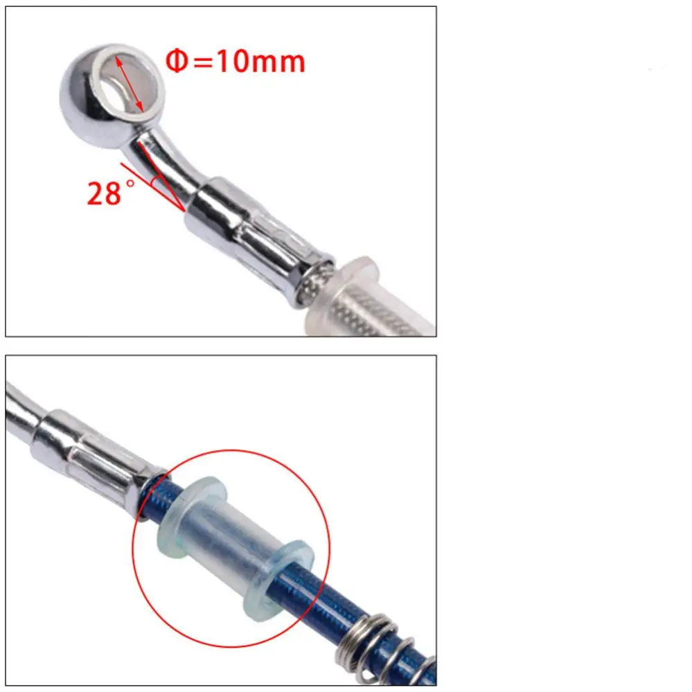 Latiguillo de freno trenzado para moto con racor Banjo universal - imagen 5