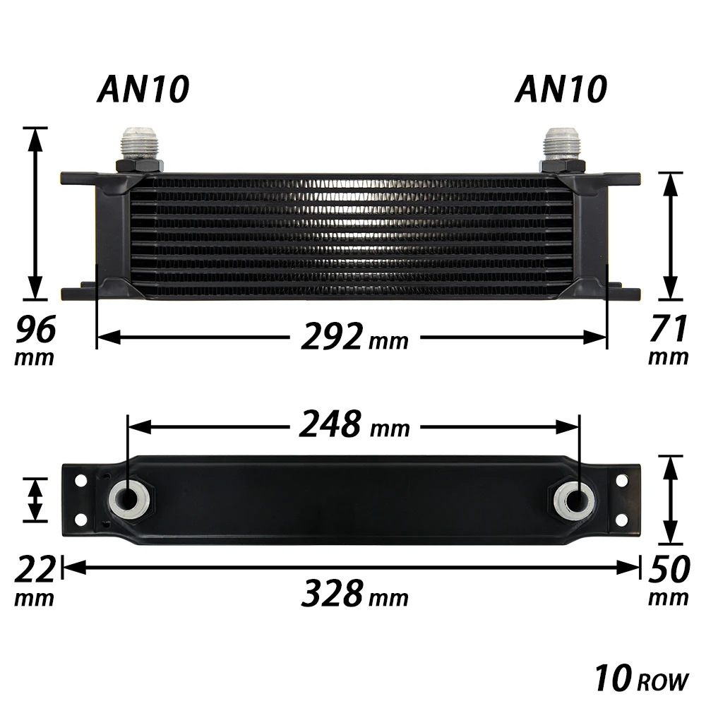 Kit enfriador de aceite AN10 con adaptador y soportes AN6 AN8 - imagen 3