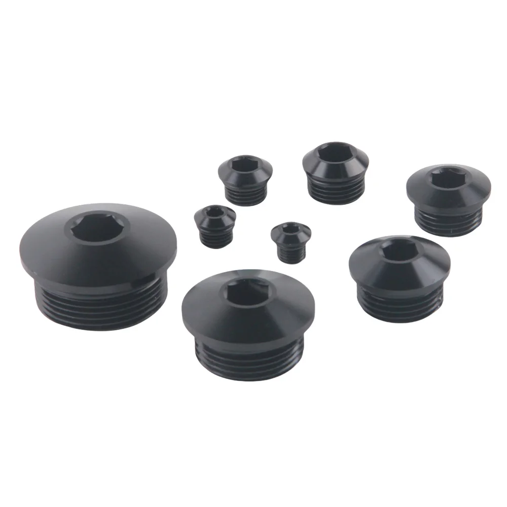 Tapón ORB de aluminio negro con hexágono interior AN3-AN20 - imagen 3