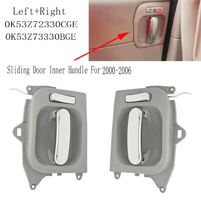 Juego manijas puertas correderas Kia Sedona Carnival 2000-2006