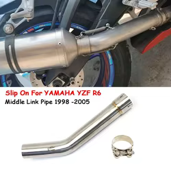 Tubo de escape medio 51mm Yamaha YZF R6 1998-2005