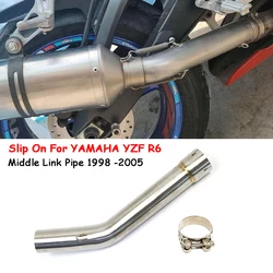 Tubo de escape medio 51mm Yamaha YZF R6 1998-2005