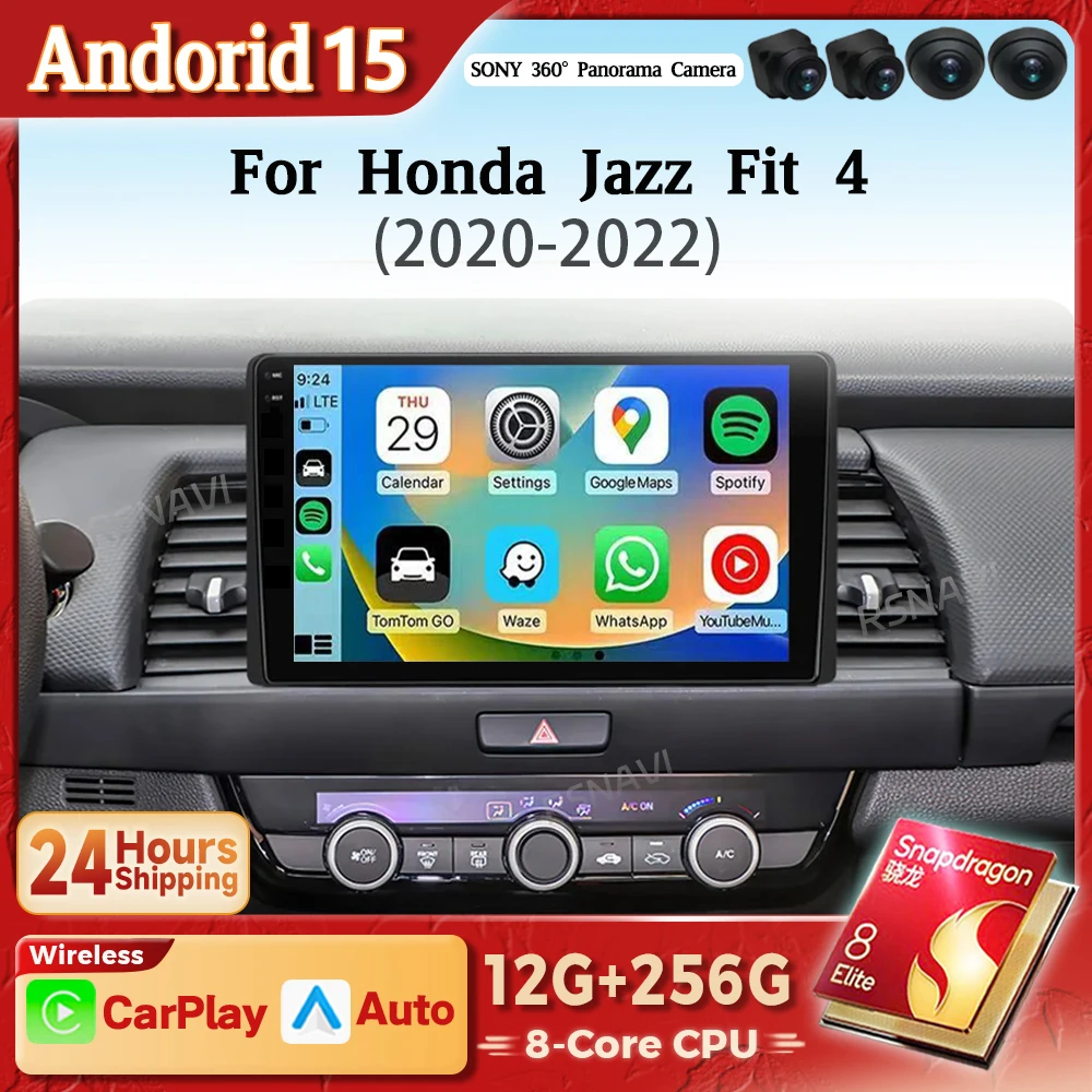 Radio 2DIN Android 15 con CarPlay para Honda Jazz IV 2020-2022