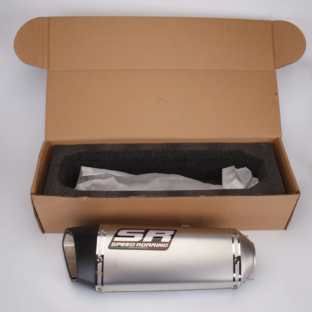 SR Speed Roaring silenciador de escape de carbono universal 60 mm - imagen 5
