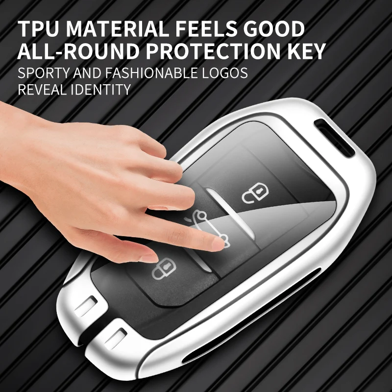 Funda protectora llave coche carcasa aleación zinc para DS7 DS5 DS6 - imagen 2