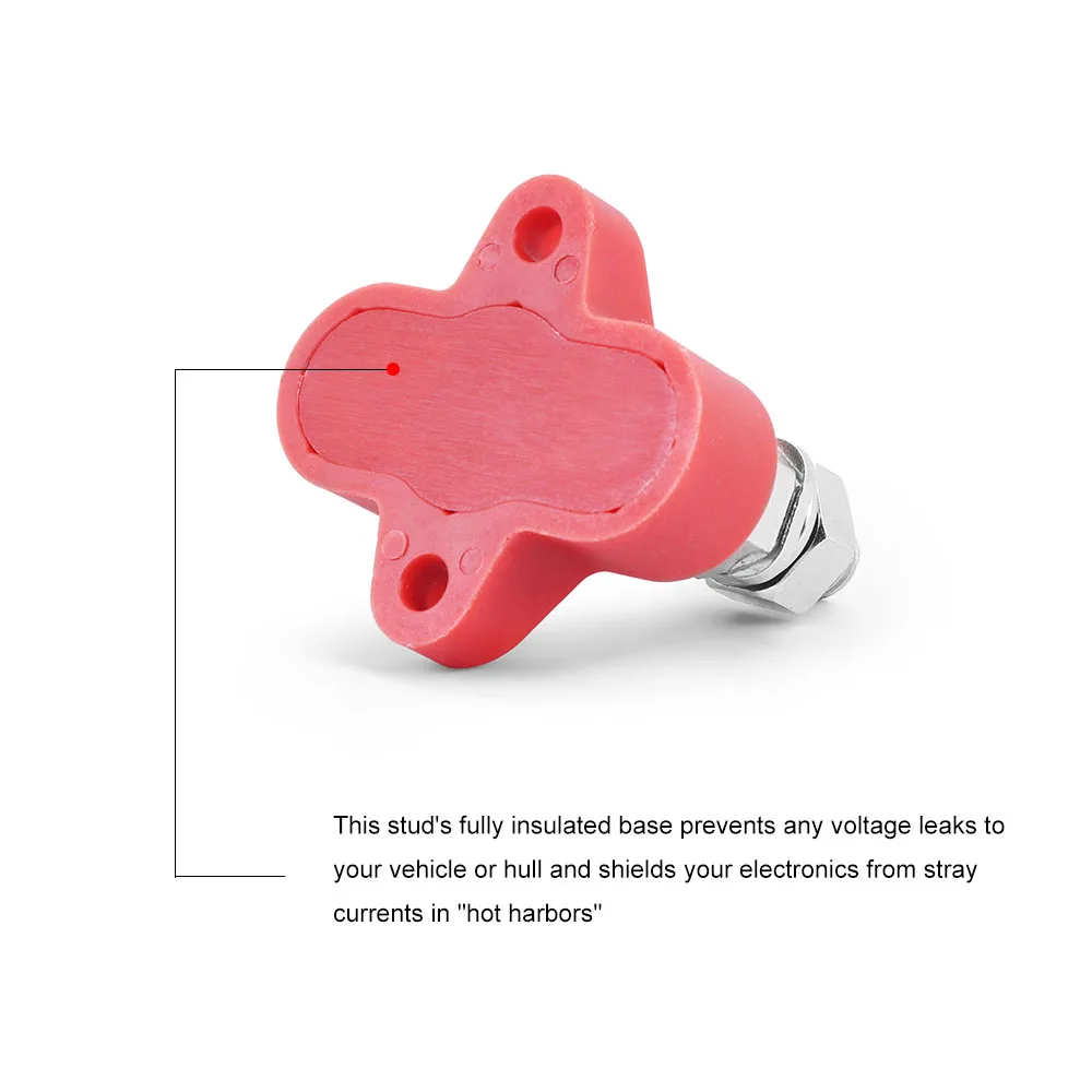 1 Uds bloque de terminales de barra colectora 5/16 pulgadas M8 DC 48V bloque de conexiones de energía bloque de distribución de energía perno de Terminal de batería para camión RV - imagen 5
