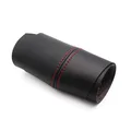 black with red line