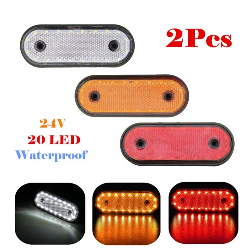 Luces laterales LED impermeables 24V para remolque, camión y furgoneta