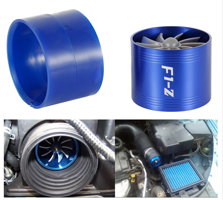 Supercargador de turbina de coche F1-Z en color azul