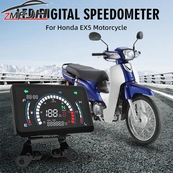 Velocímetro digital Honda EX5 LCD impermeable con odómetro y tacómetro