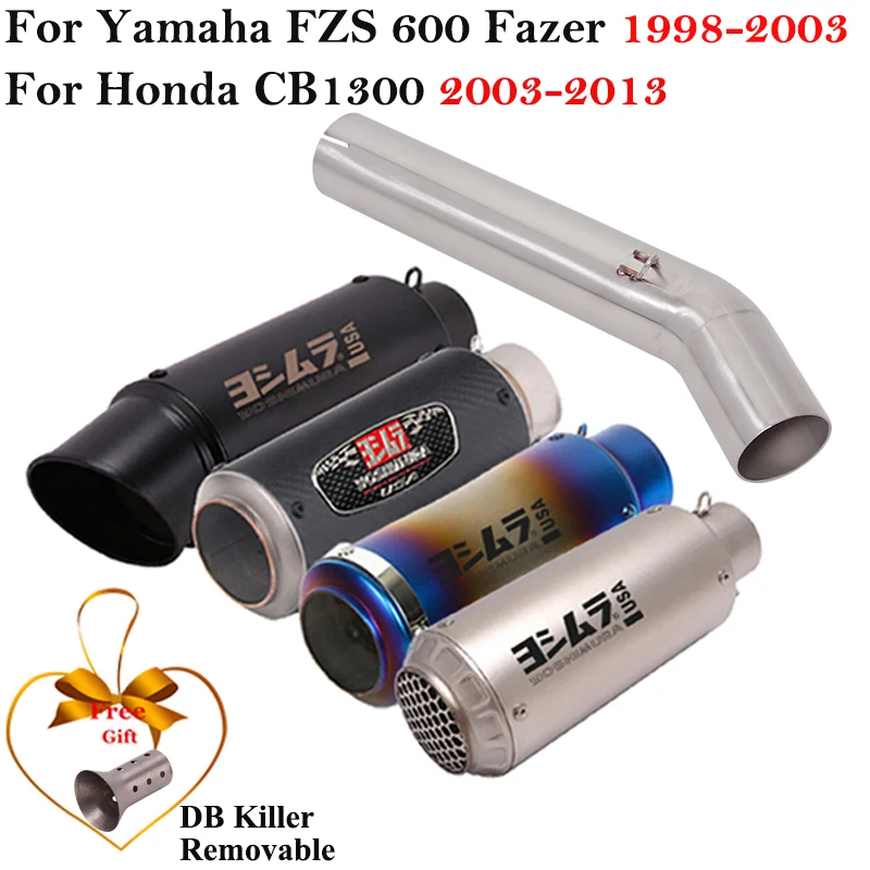 Silenciador con DB killer para Honda CB1300 y Yamaha FZS 600 Fazer