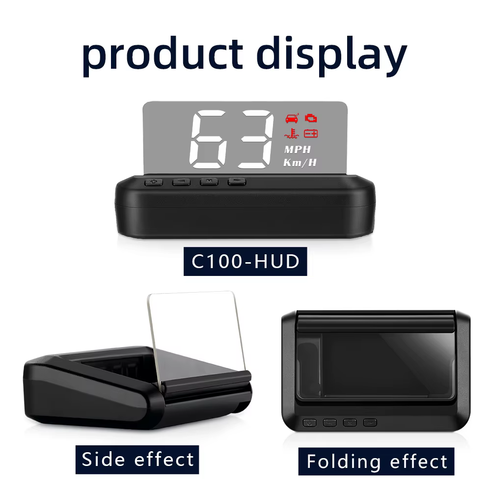 Pantalla HUD OBD C100: velocidad, RPM, temperatura y voltaje - imagen 5