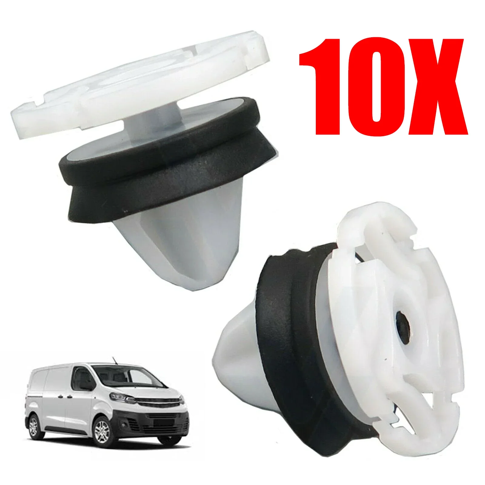 Clip retención panel embellecedor puerta interior 10mm Vauxhall Vivaro