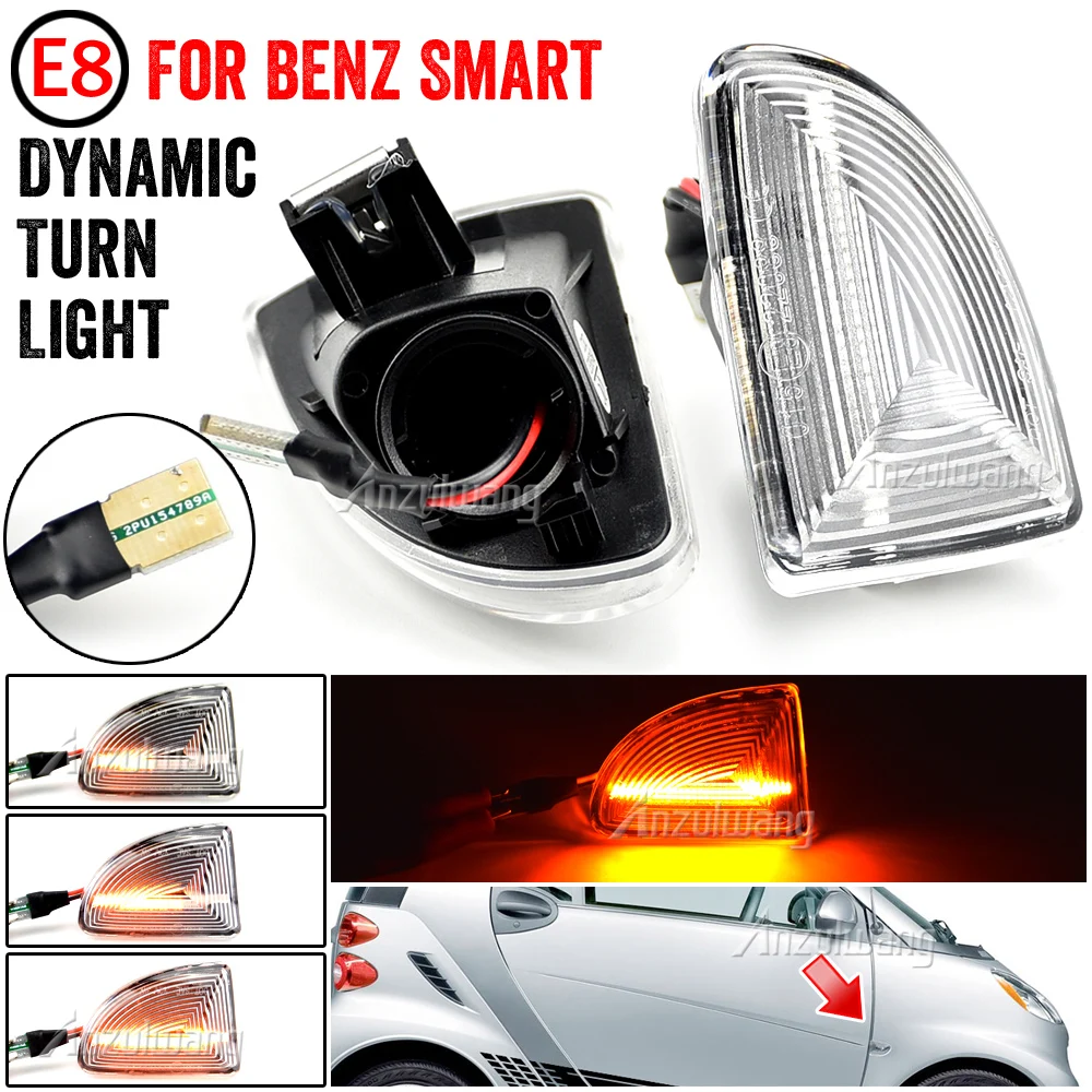 2 uds LED indicador lateral dinámico luz de guardabarros para Mercedes Benz Smart Fortwo W451Coupe Cabrio - imagen 5