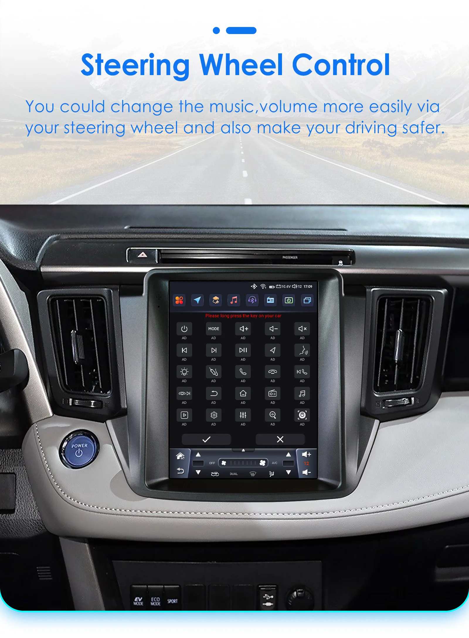 Radio Android 13 con GPS y CarPlay para Toyota RAV4 2013-2018 - imagen 3