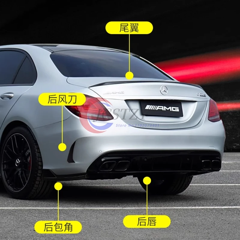 Mercedes-Benz Alerón trasero W205 C-Clase 2016-2018 imprimado - imagen 5