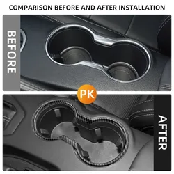Moldura portavasos fibra carbono Ford Mustang 2016-2022