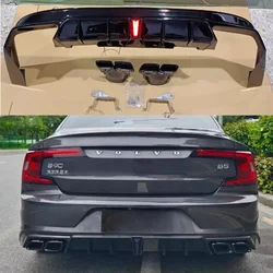 Difusor labio parachoques trasero Volvo S90 V90 T4 T5 B5 2017-2025