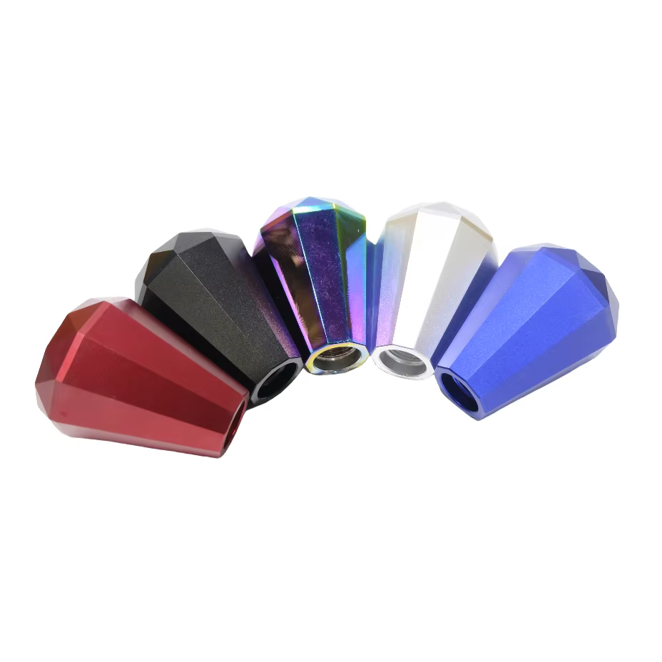 Perilla de cambios en aluminio diamante estilo carreras – Universal