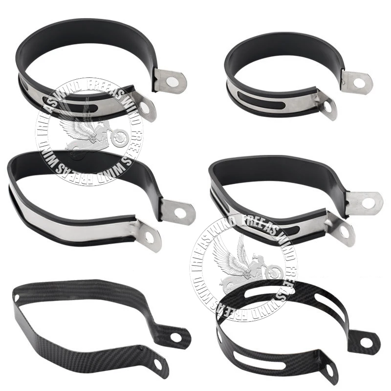 Colgador tubo de escape de motocicleta de acero inoxidable y carbono - imagen 5