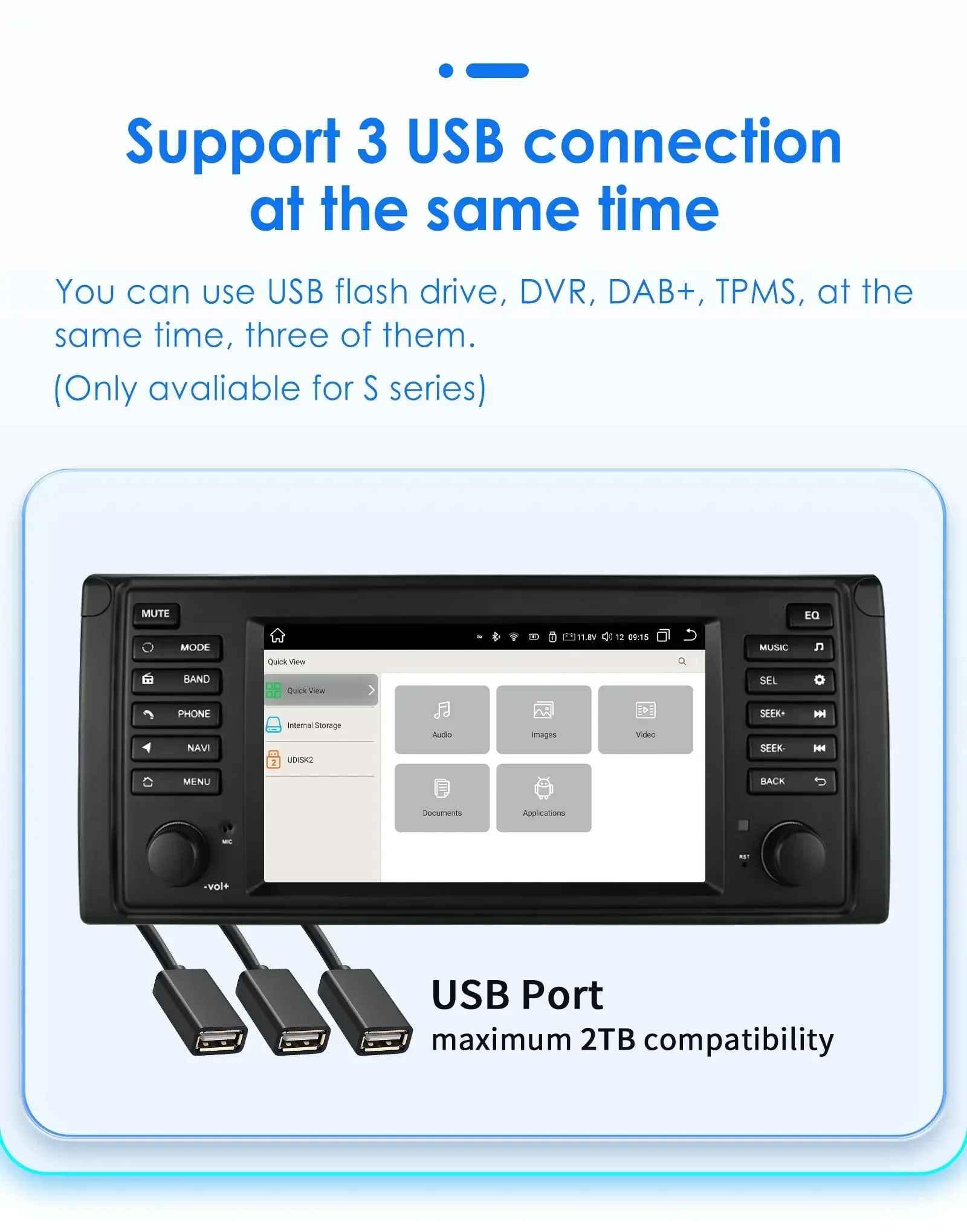 Radio Android 13 Hizpo Carplay GPS RDS para BMW E39 E53 M5 1996-2003 - imagen 3