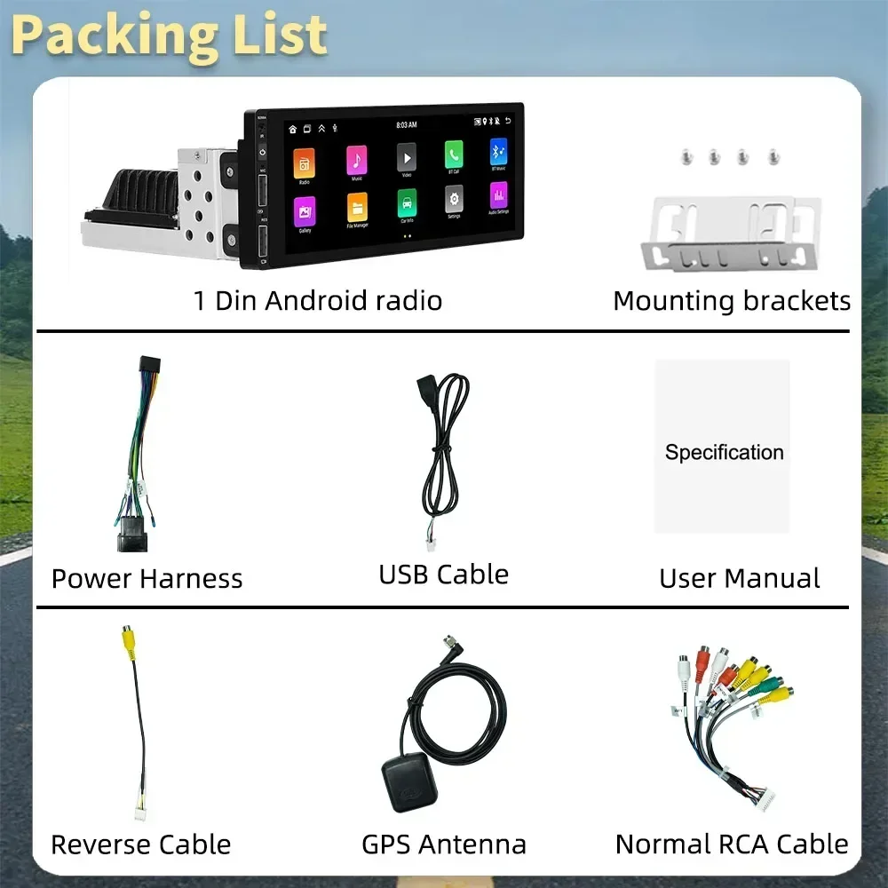 6,9 "1 Din Android Radio Multimedia para coche para Toyota Proace 2007-2016 unidad principal estéreo Carplay Android Auto Autoradio navegación - imagen 5