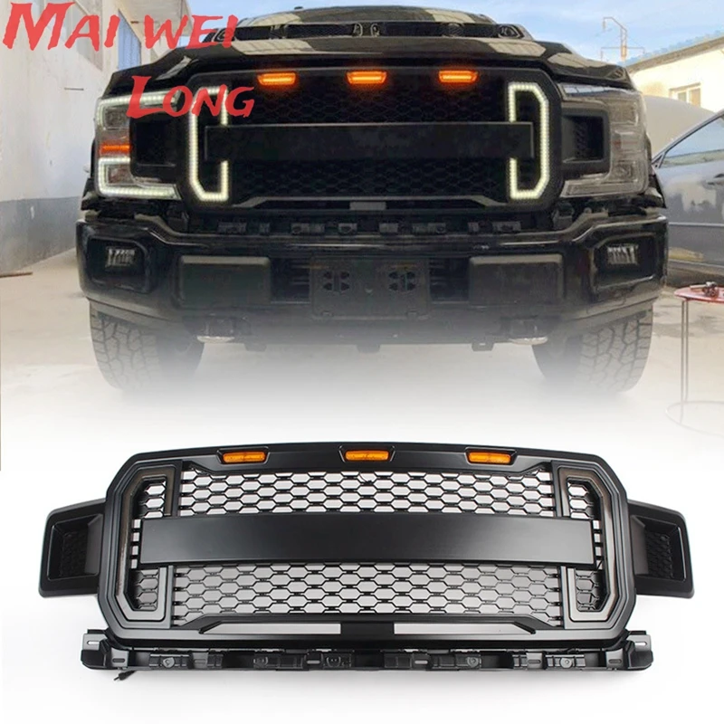 Parrilla delantera Ford F-150 2018-2020 con intermitentes LED