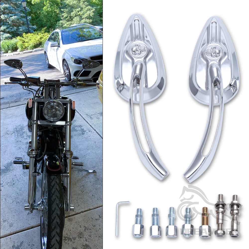 Espejos retrovisores lágrima para Harley Sportster y Street Glide - imagen 5