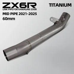Tubo medio escape titanio Kawasaki ZX-6R 2021-2025
