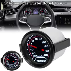 Manómetro turbo universal 52 mm ahumado, LED blanco 35 PSI