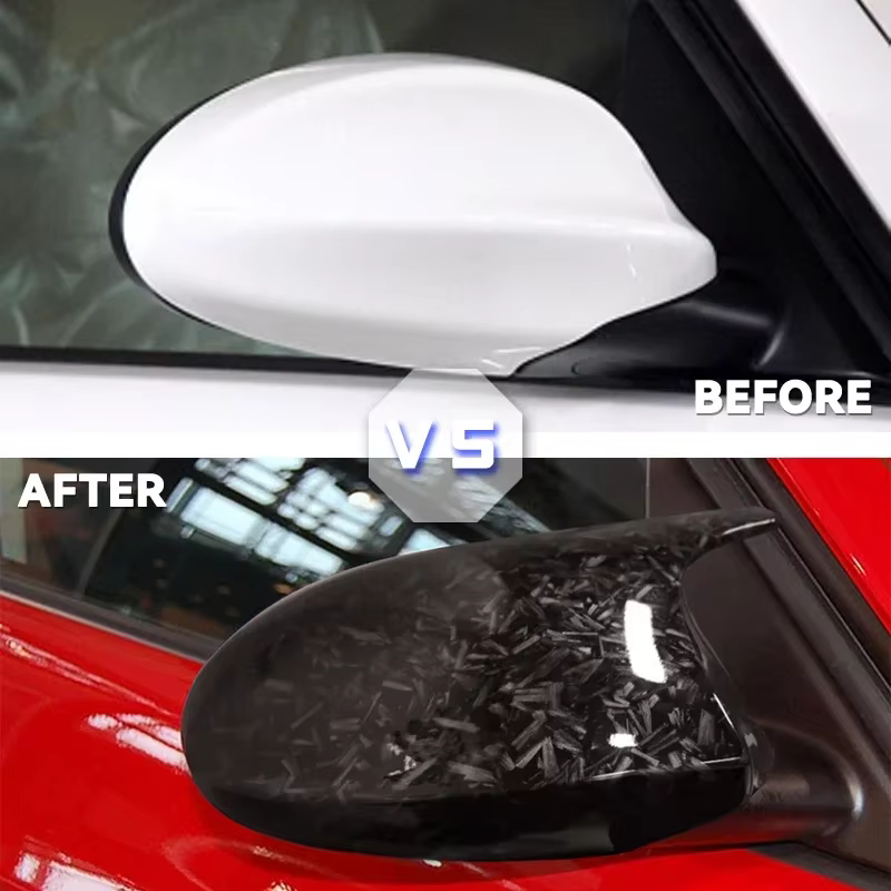 Carcasas de espejo retrovisor efecto carbono para BMW Serie 1 y 3 - imagen 2