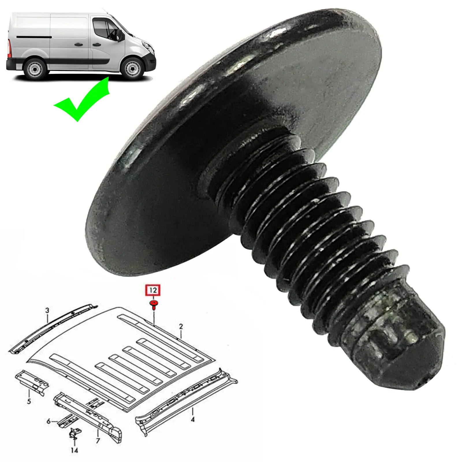 Tornillos ciegos portaequipajes para Vivaro Trafic Talento NV300 - imagen 5