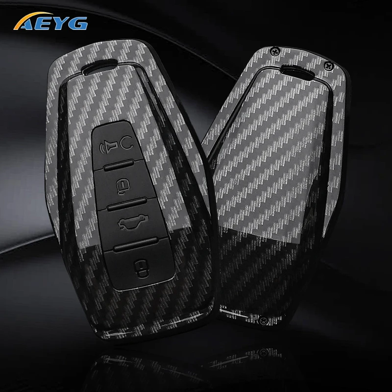 Funda fibra carbono ABS llave Geely – compatible Coolray Atlas Emgrand X7 Boyue NL3 Borui - imagen 2