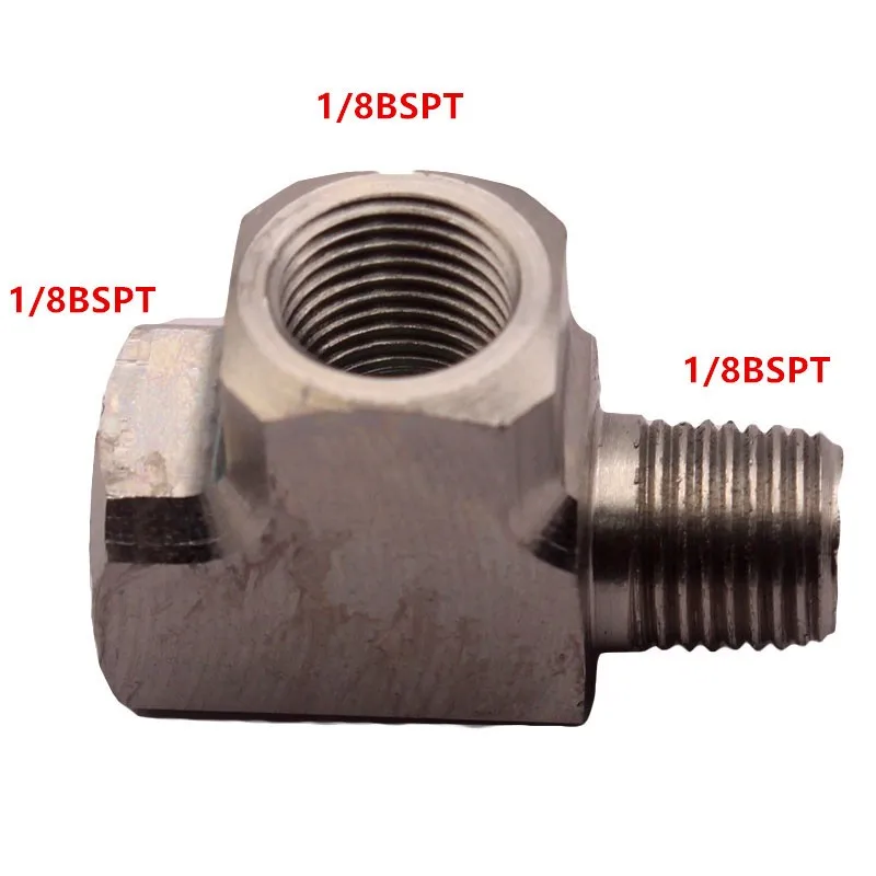 Adaptador en T acero 1/8 BSPT para sensores de presion - imagen 3