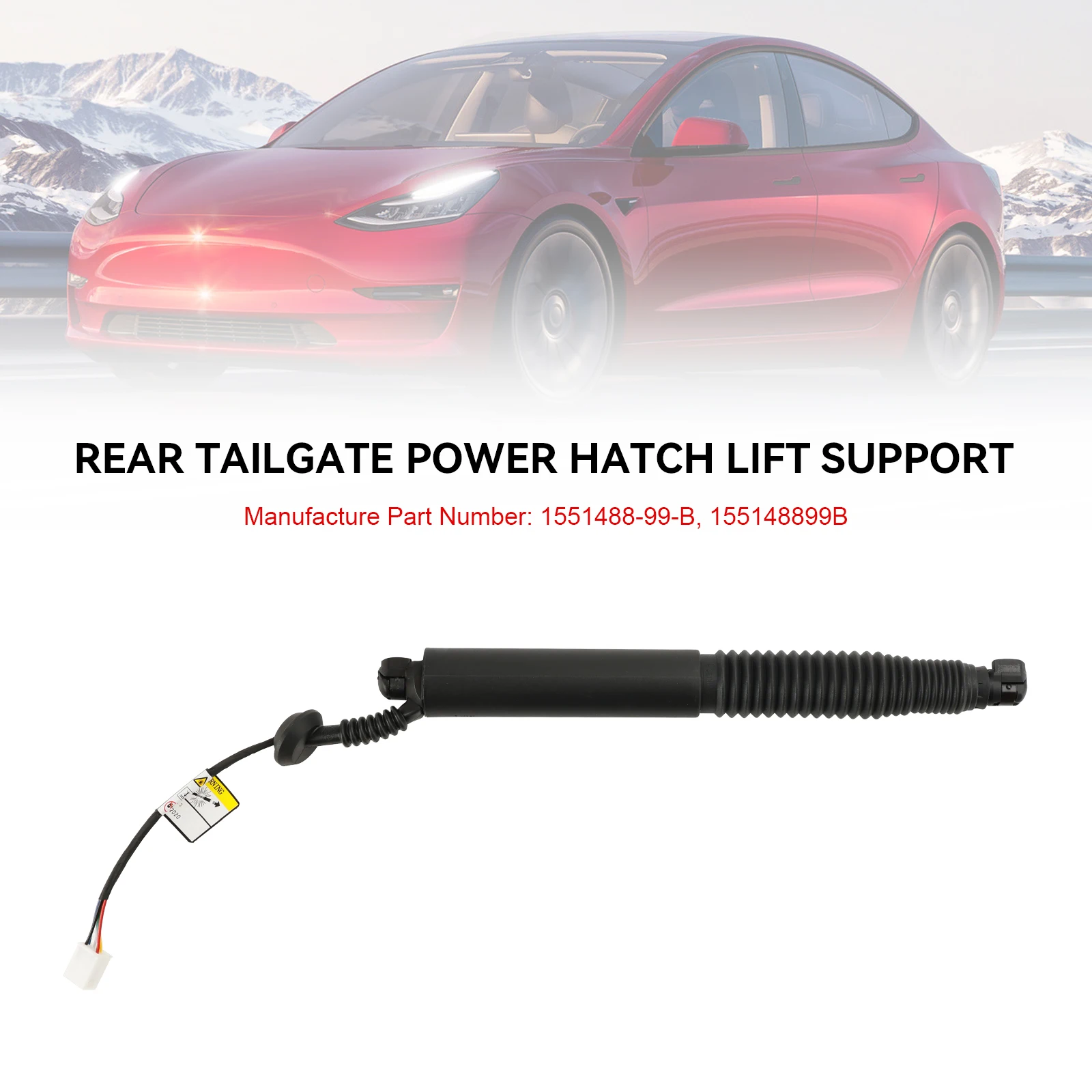 Soporte de elevación portón trasero izquierdo Areyourshop Tesla Model 3 - imagen 3