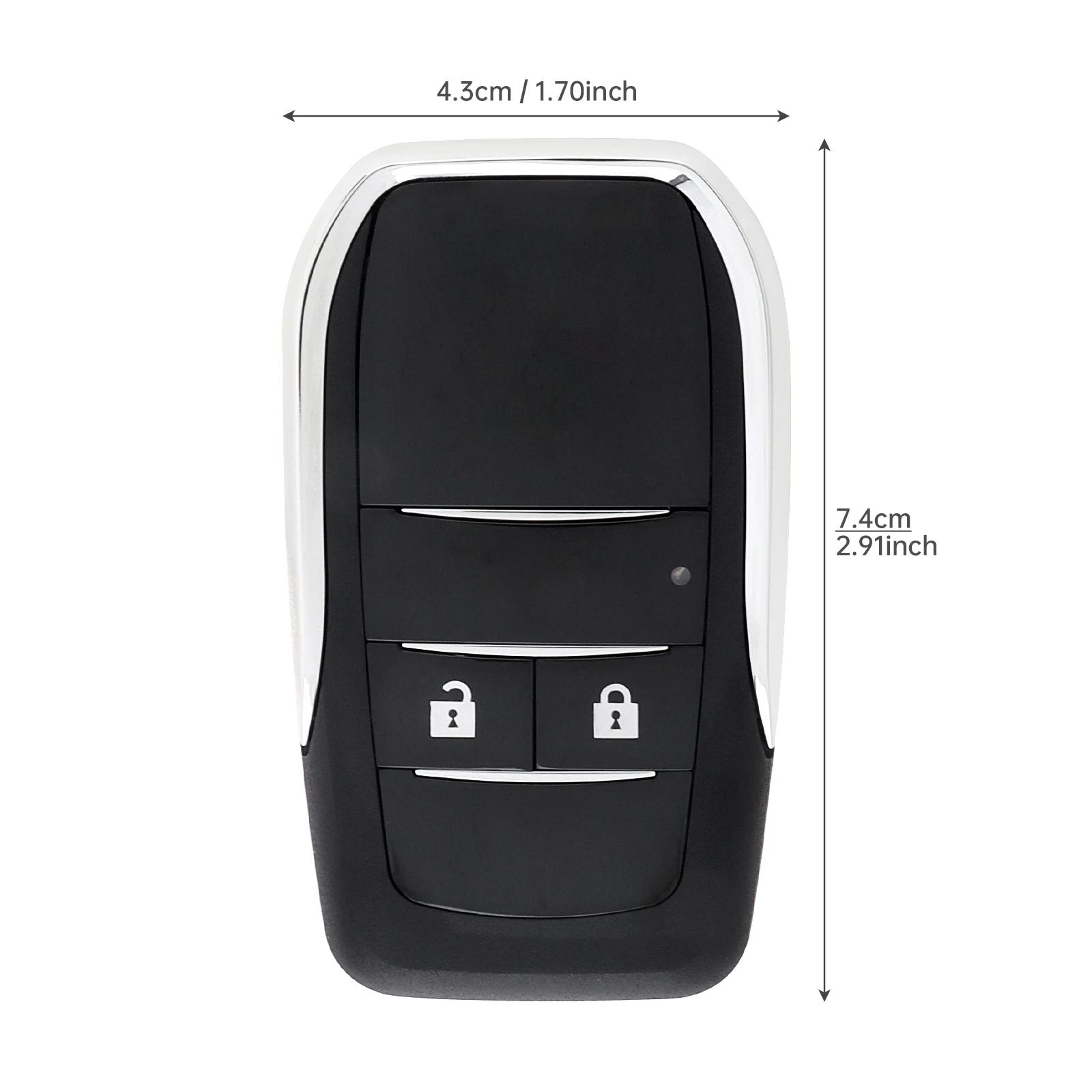 Carcasa de llave de coche remota con tapa modificada, actualización de 2/2 y 1/4 botones, compatible con Toyota Reiz Camry Rav4 Yaris Corolla 4Runner Avalon - imagen 3