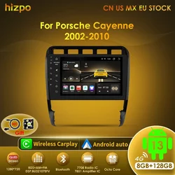 Hizpo Autoradio Android 13 2DIN para Porsche Cayenne 2002-2010 CarPlay