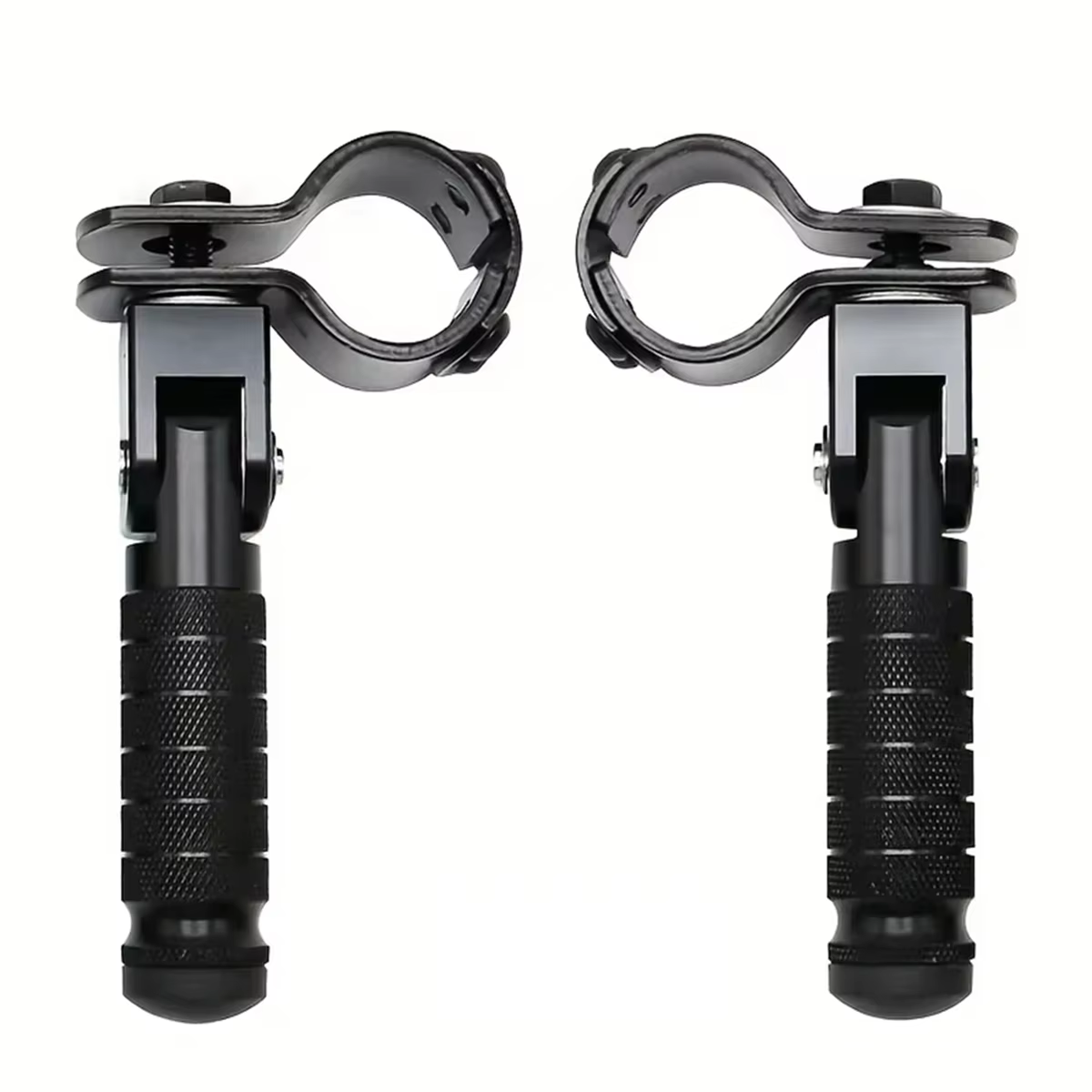 Reposapiés plegables de aluminio CNC para moto, negros - imagen 5