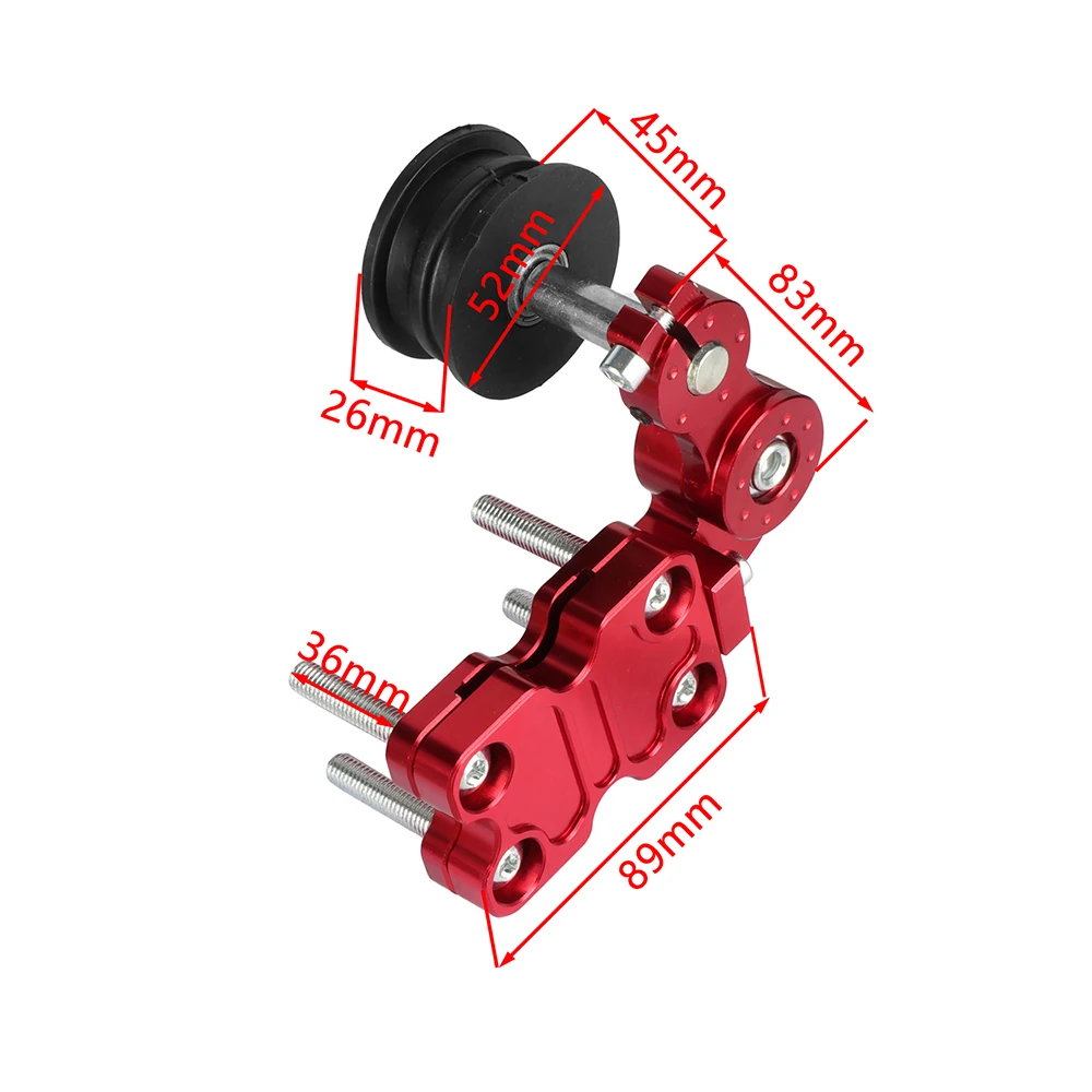 Tensor de cadena de ajuste, piezas de transmisión de cadena de motocicleta de aleación de aluminio CNC para accesorios de modificación ATV de bicicleta de playa - imagen 5
