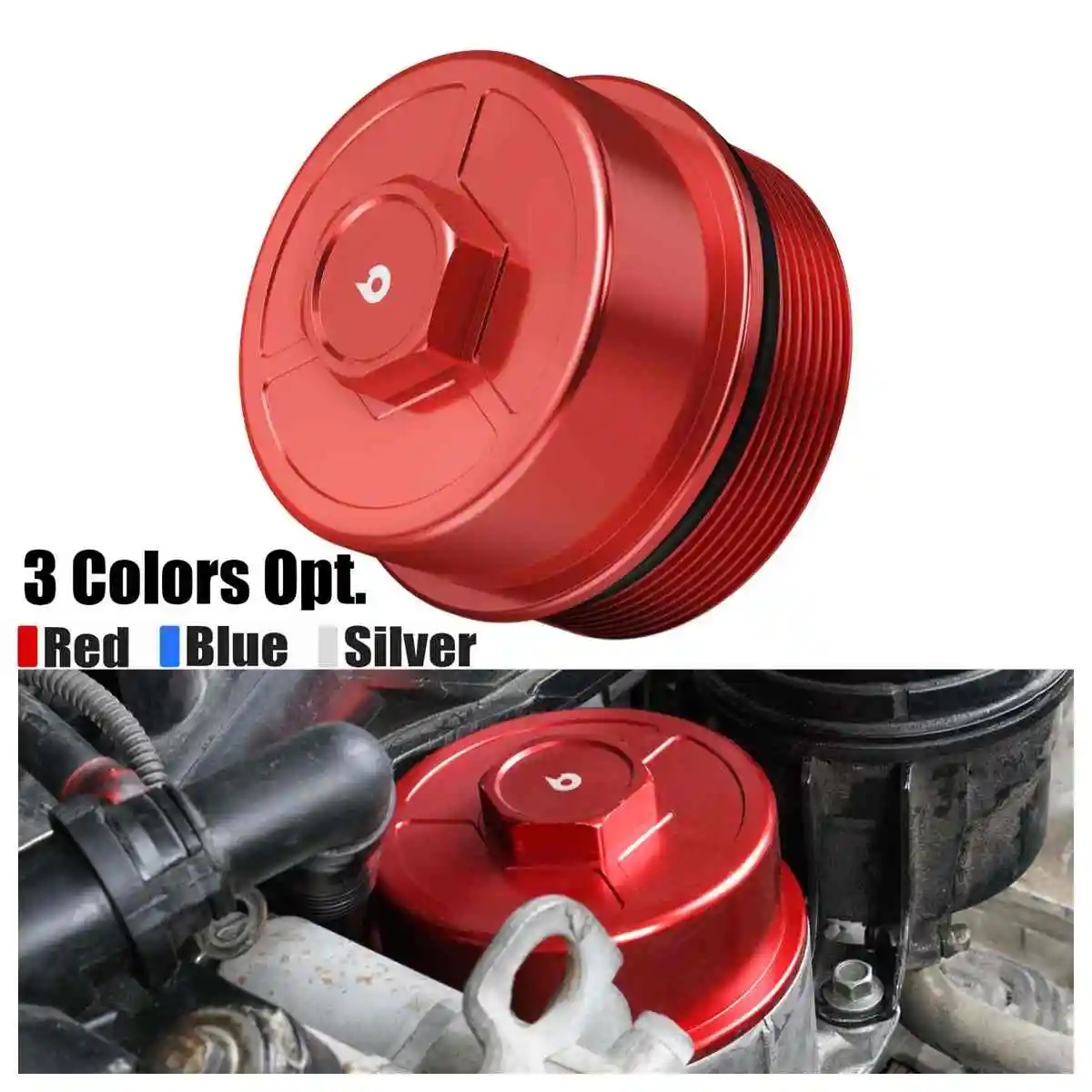 BEVINSEE 11421744000 Tapa del filtro de aceite BMW M52/M54