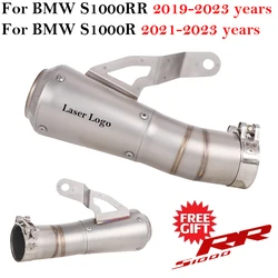 Escape BMW S1000RR con tubo enlace medio inoxidable 2019-2023